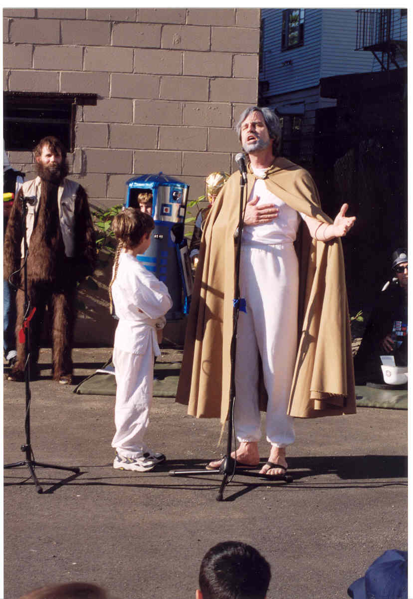 Obi-Wan says a passionate "Goodbye" to a disinterested Luke